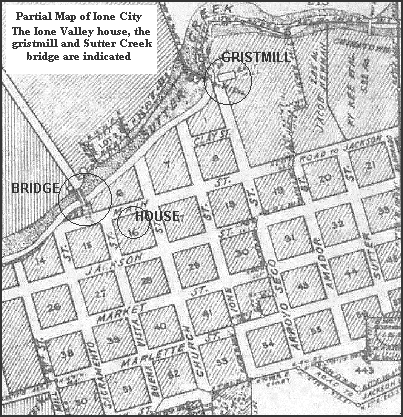 Old map of Ione City